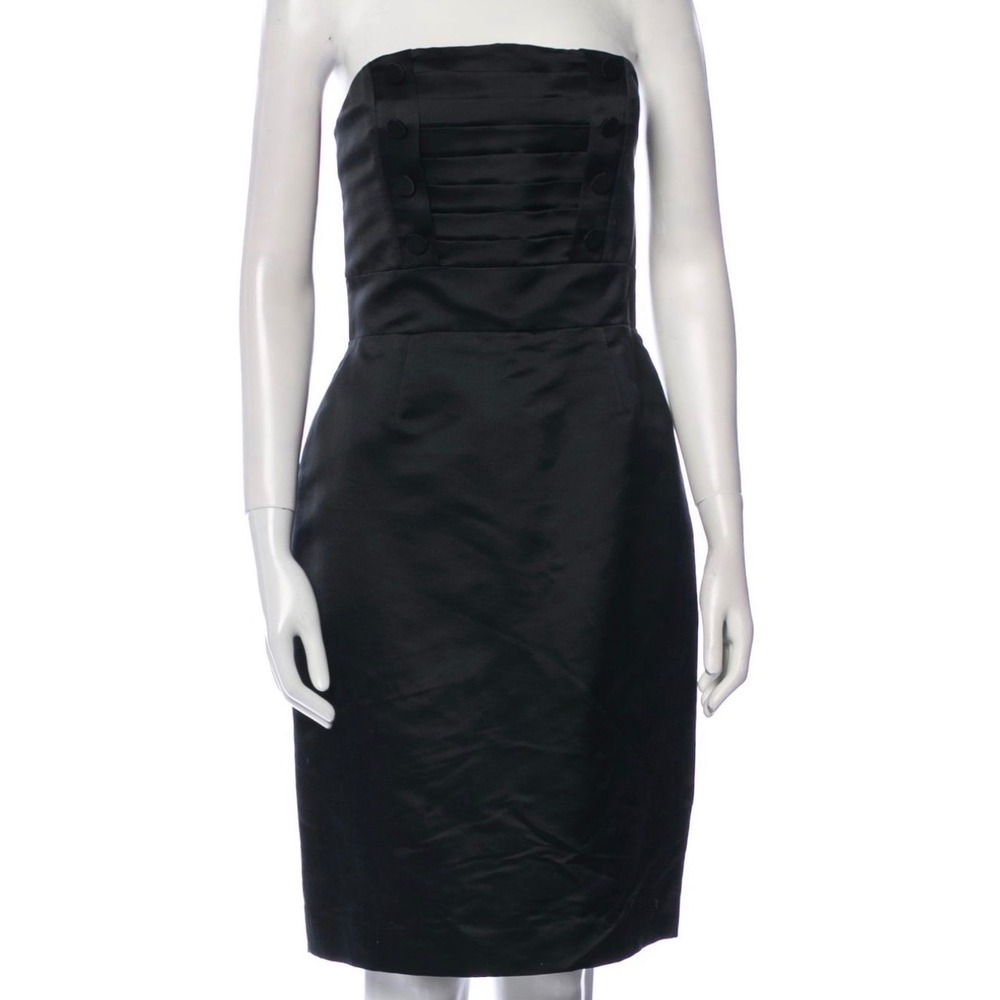 NWT Marc Jacobs 100%Silk Satin Strapless Little Black Party Dress Size‎ 6 $429